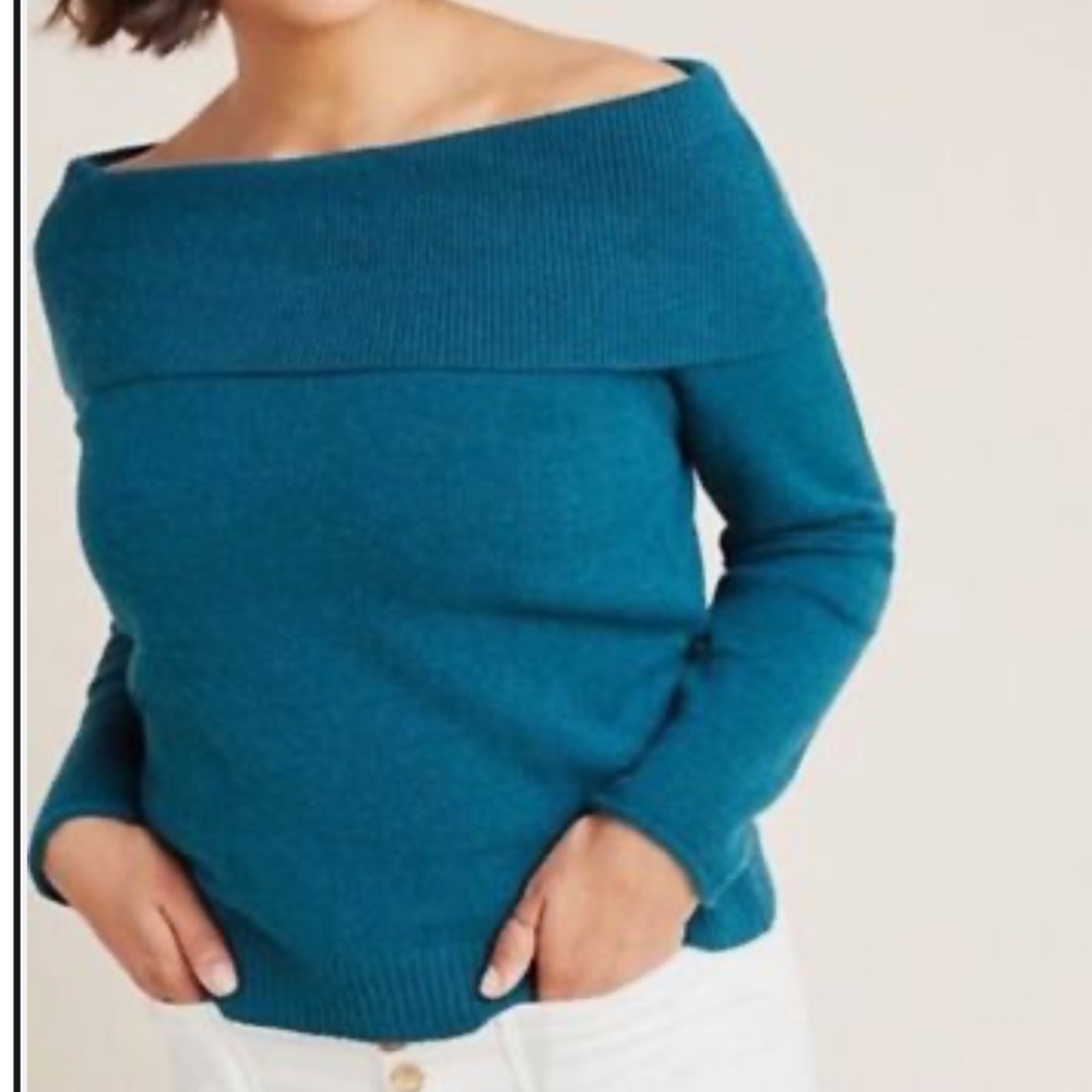 Anthropologie Shelby Off Shoulder Sweater